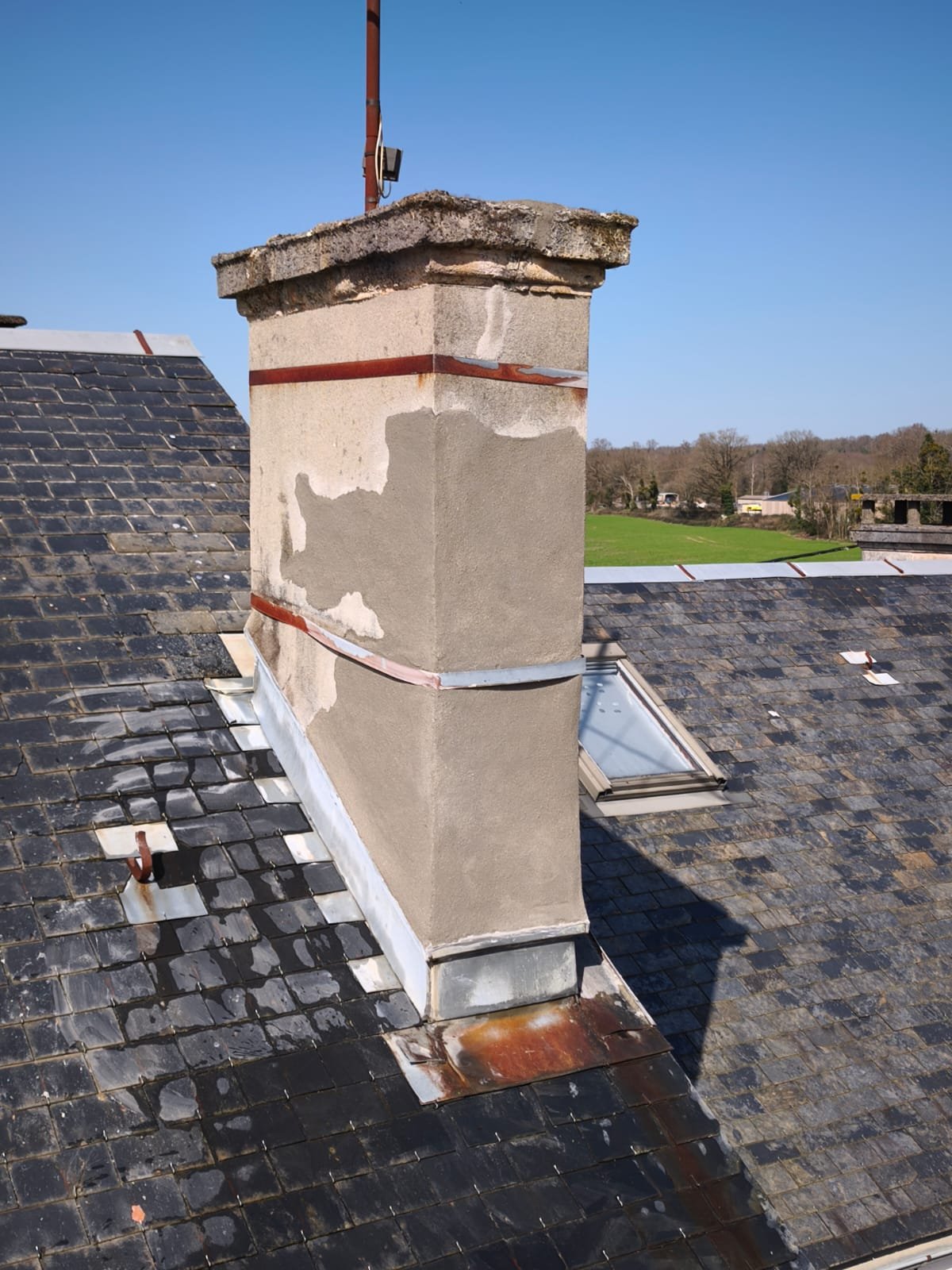 Réfection cheminée ardoise Charente
